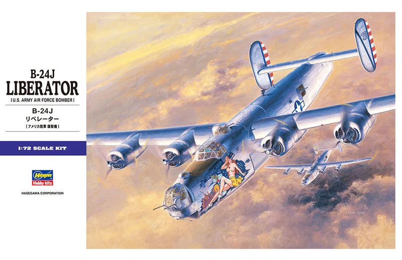 Hasegawa 1559 1/72 B-24J Liberator (USAAF Bomber) Model Aircraft Kit