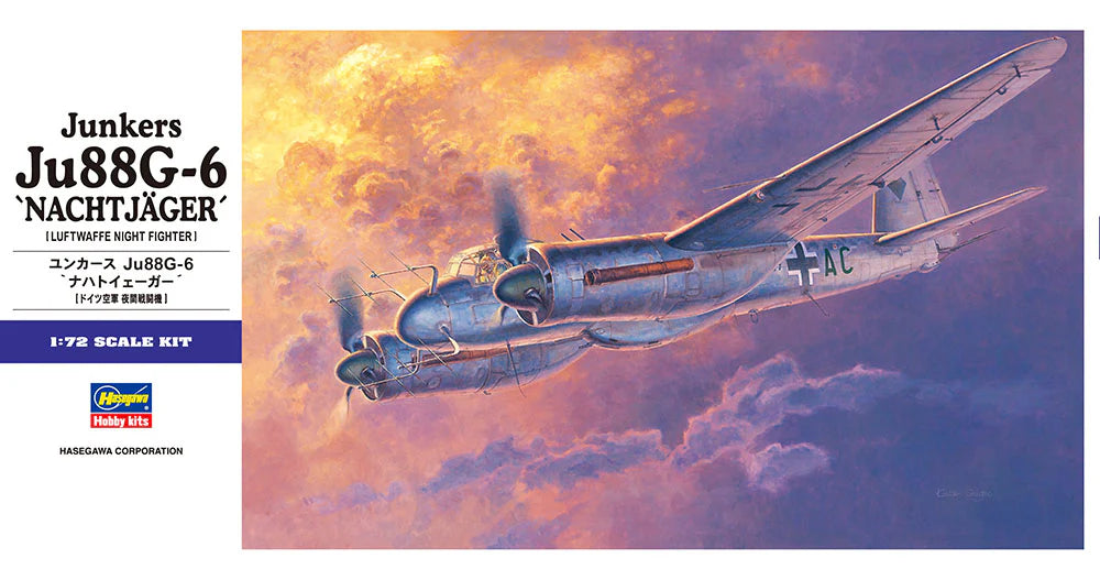Hasegawa 1562 1/72 Junkers Ju88G-6 `Nachtjäger´ (Luftwaffe Night Fighter) Model Kit