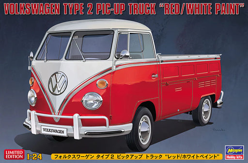Hasegawa 20556 1/24 Volkswagen Type 2 Pic-up Truck Red/White Model Kit