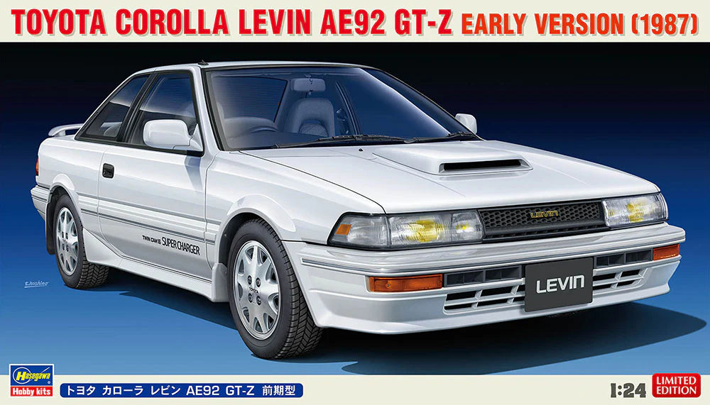 Hasegawa 20596 1/24 Toyota Corolla Levin AE92 GT-Z Early Version (1987) Model Kit