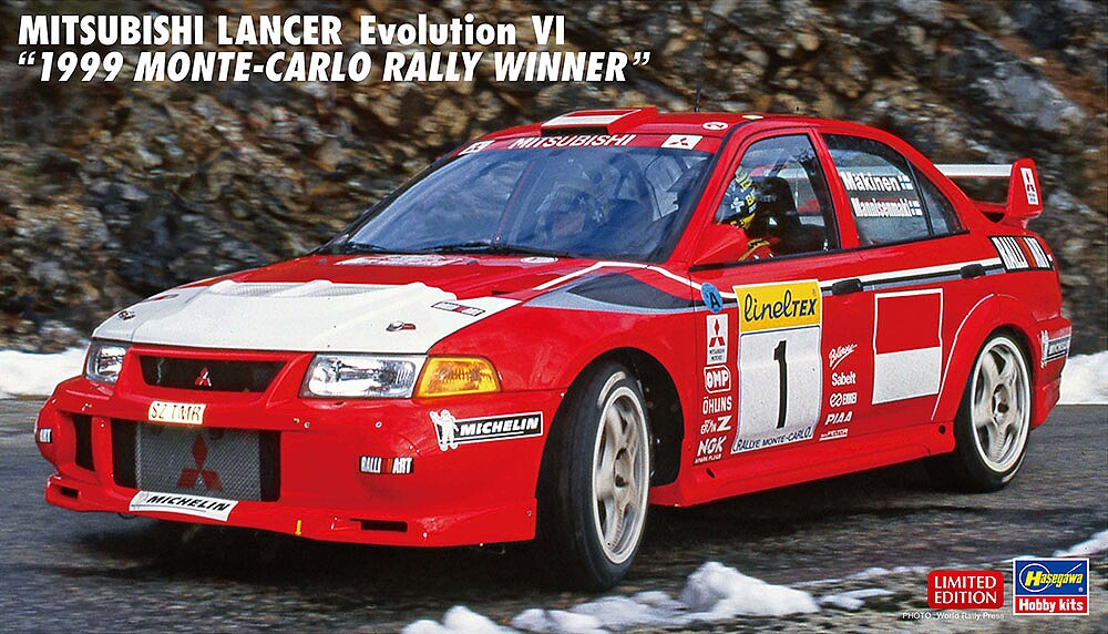 Hasegawa 20666 1/24 Mitsubishi Lancer Evolution VI 1999 Rally Model Kit