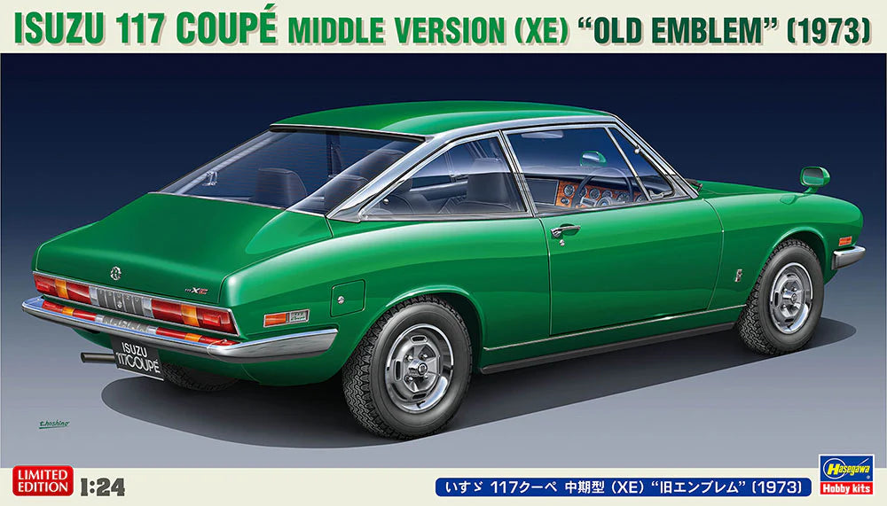 Hasegawa 20674 1/24 Isuzu 117 Coupe Middle Version (XE) "Old Emblem" (1973) Model Kit