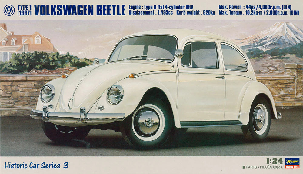 Hasegawa 21203 1/24 Volkswagen Beetle Type 1 (1967) Model Kit
