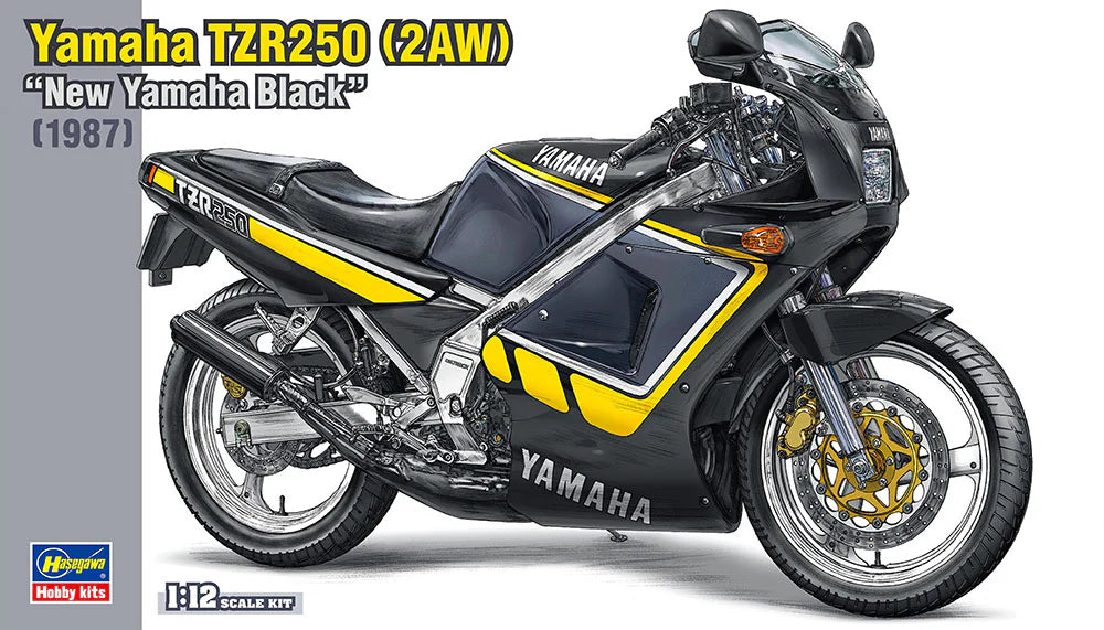 Hasegawa 21743 1/12 Yamaha TZR250 (2AW) Motorcycle "New Yamaha Black" (1987) Model Kit