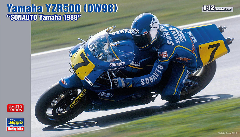 Hasegawa 21752 1/12 Yamaha YZR500 (0W98) Motorcycle “Sonauto Yamaha 1988” Model Kit