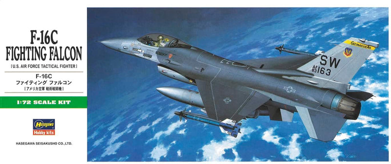 Hasegawa 232 1/72 F-16C Fighting Falcon USAF Fighter Model Aircraft Kit