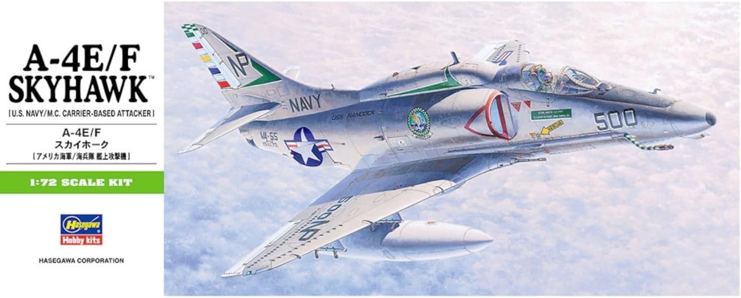 Hasegawa 239 1/72 A-4E/F Skyhawk USN Attacker Model Aircraft Kit
