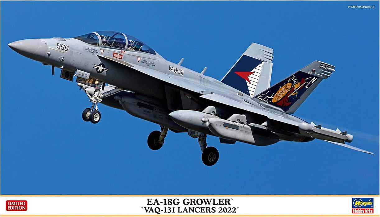Hasegawa 2432 1/72 EA-18G Growler `VAQ-131 Lancers 2022´ Model Aircraft Kit
