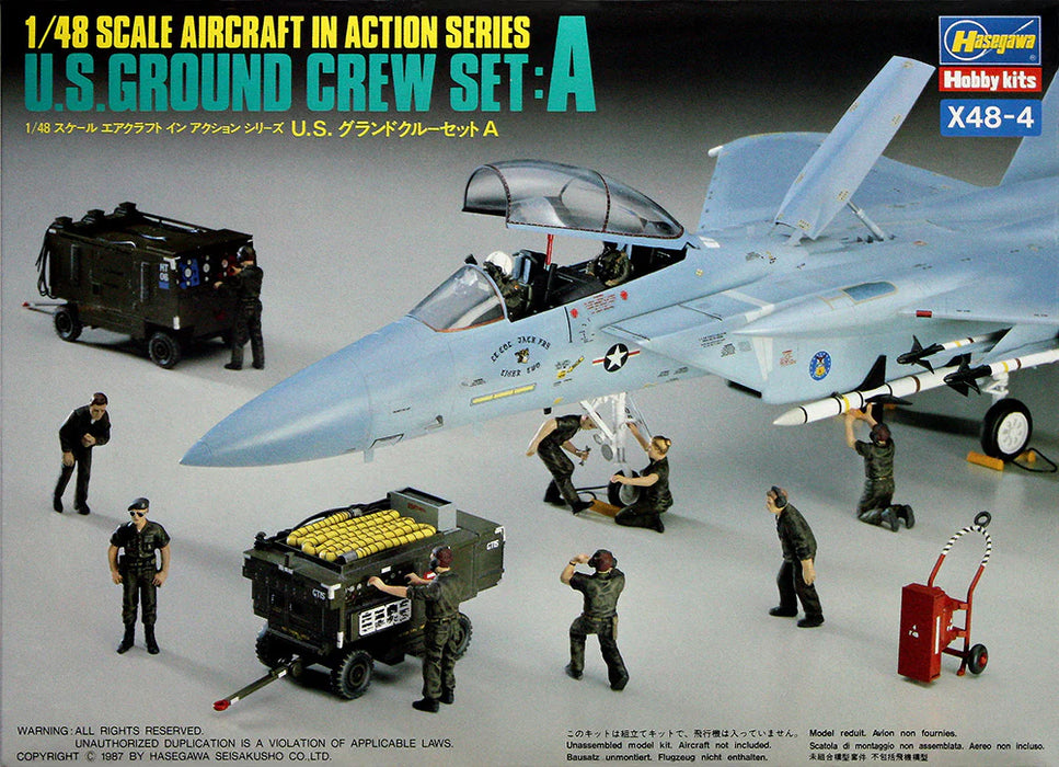 Hasegawa 36004 1/48 U.S. Ground Crew Figures: Set A Model Kit