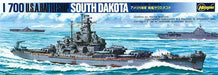 Hasegawa 49607 1/700 USS South Dakota Battleship Model Kit