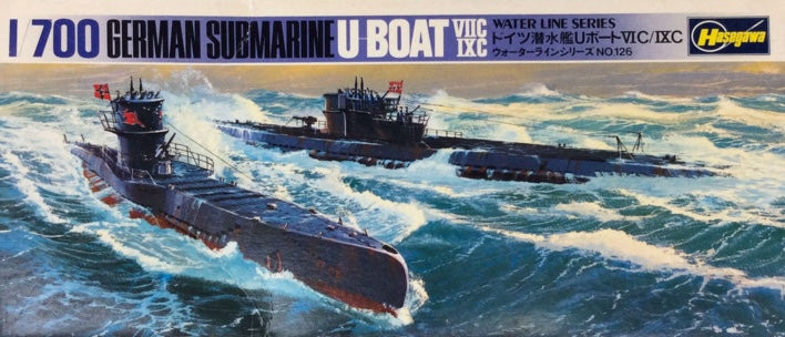 Hasegawa 49901 1/700 German U-Boat 7C/9C Submarine Model Kit