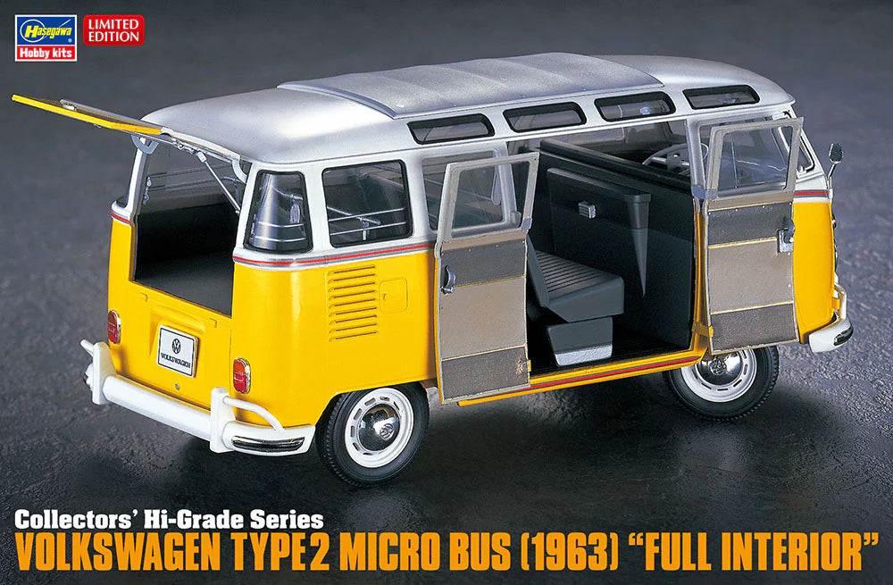 Hasegawa 51048 1/24 Volkswagen Type 2 Micro Bus (1963) with Full Interior Model Kit
