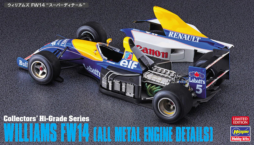 Hasegawa 51049 1/24 Williams FW14 (with All Metal Engine Details) Model Kit