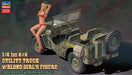 Hasegawa 52249 1/24 1/4 ton 4x4 Utility Truck with Blond Girl's Figure Model Kit