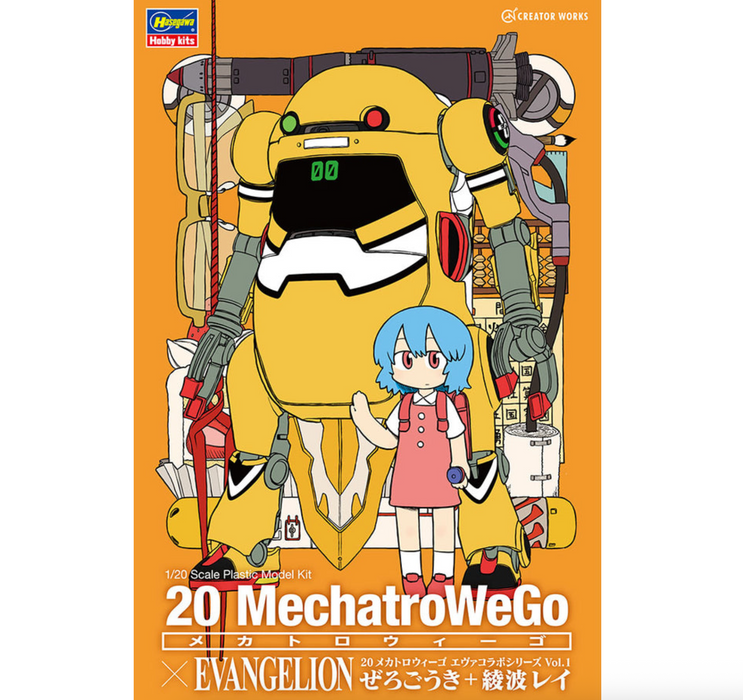 Hasegawa 52272 1/20 20 MechatroWeGo x Evangelion EVA-00 + Rei Ayanami Model Kit