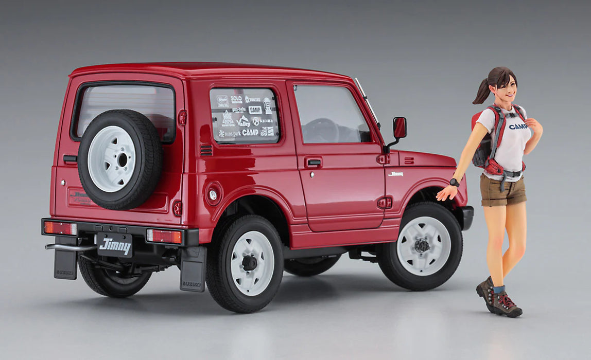 Hasegawa 52301 1/24 Suzuki Jimny with Camp Girl's Figure Model Kit