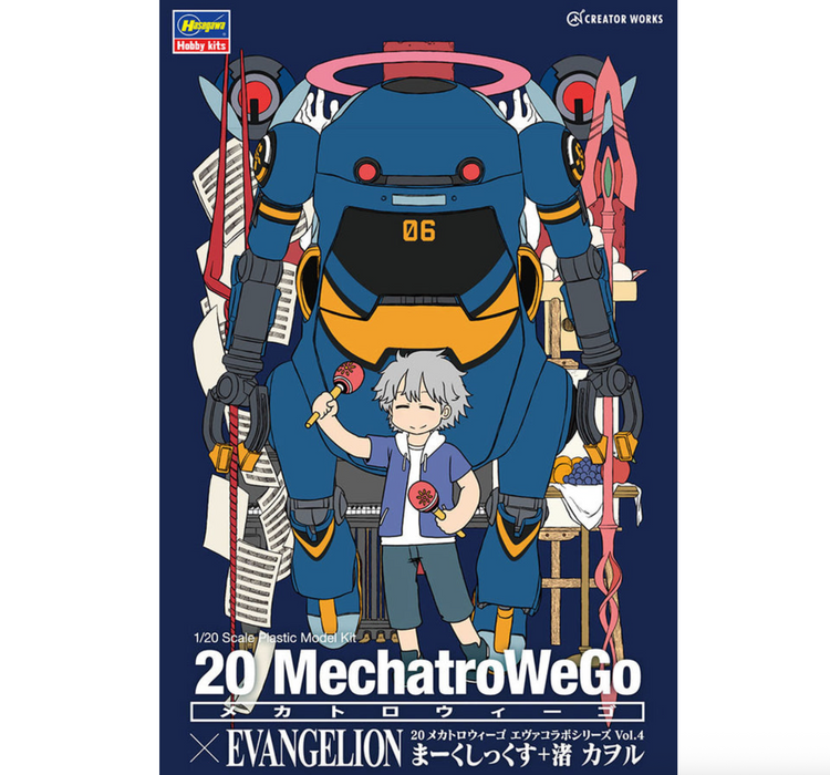 Hasegawa 52310 1/20 20 MechatroWeGo x Evangelion Mark.06 + Kaworu Nagisa Model Kit
