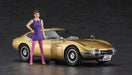 Hasegawa 52333 1/24 Toyota 2000GT "Gold" with 60's Girl's Figure Model Kit