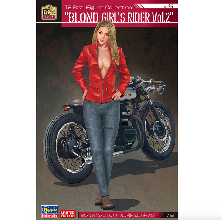 Hasegawa 52347 1/12 12 Real Figure Collection #26: "Blond Girl's Rider Vol.2" Model Kit