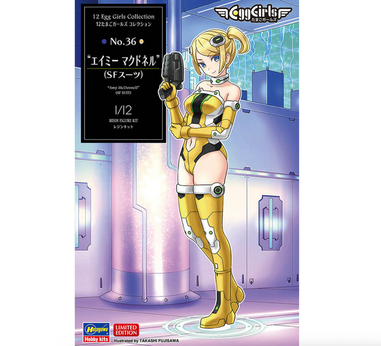 Hasegawa 52352 1/12 12 Egg Girls Collection #36: "Amy McDonnell" (SF Suit) Figure Model Kit