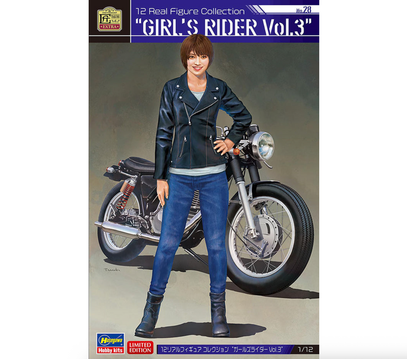 Hasegawa 52353 1/12 12 Real Figure Collection #28: "Girl's Rider Vol. 3" Model Kit