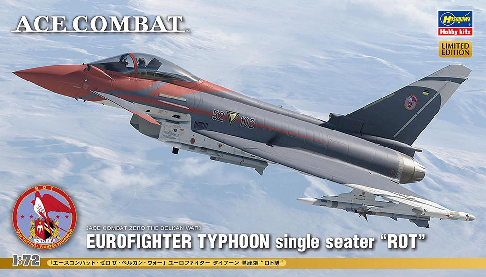 Hasegawa 52734 1/72 Eurofighter Typhoon Single Seater `ROT´ (The Belkan War) Model Kit