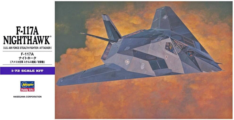 Hasegawa 531 1/72 F-117A Nighthawk (U.S. Air Force Stealth Fighter/Attacker) Model Kit