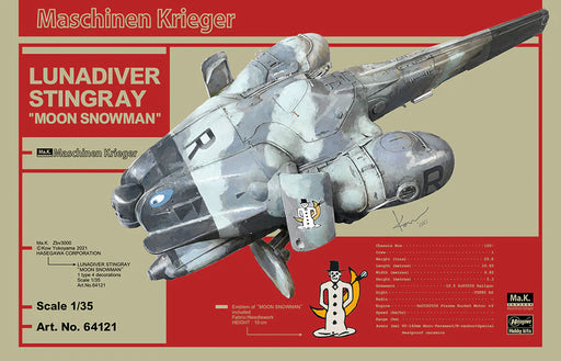 Hasegawa 64121 1/35 Maschinen Krieger: Lunadiver Stingray "Moon Snowman" Model Kit