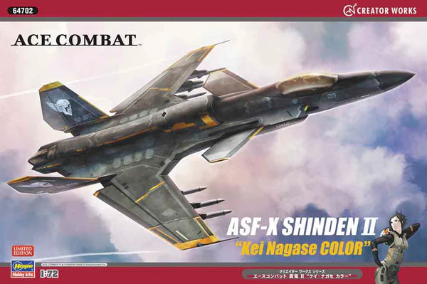 Hasegawa 64702 1/72 Ace Combat ASF-X Shinden II "Kei Nagase COLOR" Model Kit