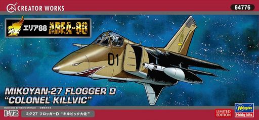 Hasegawa 64776 1/72 MiG-27 Flogger D "Colonel Killvic" Area 88 Model Aircraft Kit