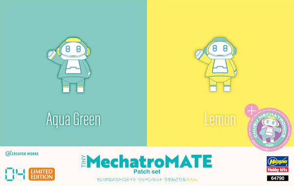 Hasegawa 64790 Tiny MechatroMate 04 Aqua Green & Lemon Patch Set