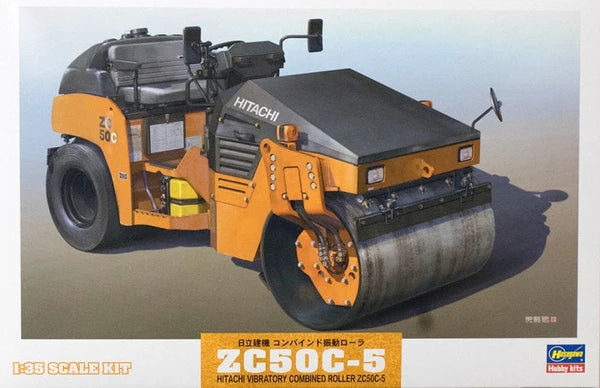Hasegawa 66002 1/35 Hitachi Vibratory Combined Roller ZC50C-5 Model Kit