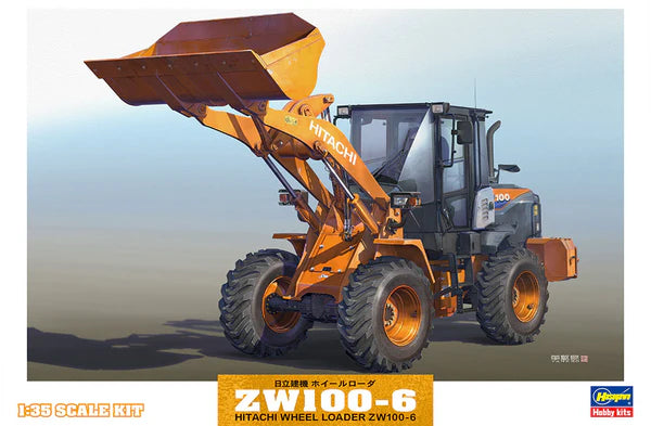 Hasegawa 66004 1/35 Hitachi Wheel Loader ZW100-6 Construction Machinery Model Kit