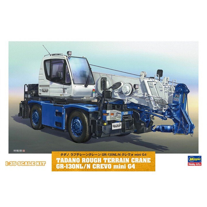 Hasegawa 66008 1/35 Tadano Rough Terrain Crane GR-130NL/N Crevo Mini G4 Model Kit