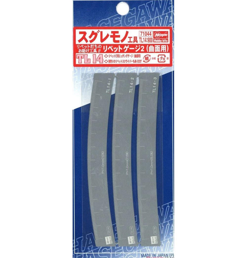 Hasegawa 71044 TL14 Rivet Gauge 2 for Curved Surface