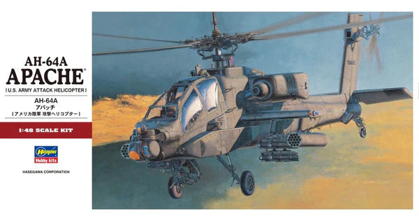 Hasegawa 7224 1/48 AH-64A Apache U.S. Army Attack Helicopter Model Kit