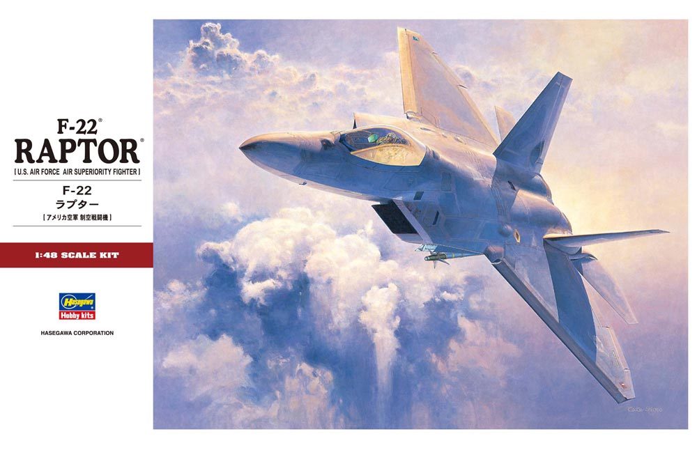 Hasegawa 7245 1/48 F-22 Raptor UASF Fighter Model Aircraft Kit