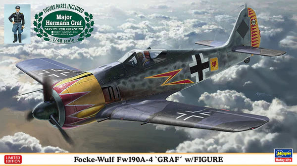 Hasegawa 7492 1/48 Focke-Wulf Fw190A-4 "Graf" w/ Figure Model Kit