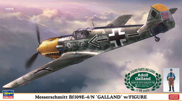 Hasegawa 7500 1/48 Messerschmitt Bf109E-4/N `Galland´ w/ Figure (Limited Edition) Model Kit