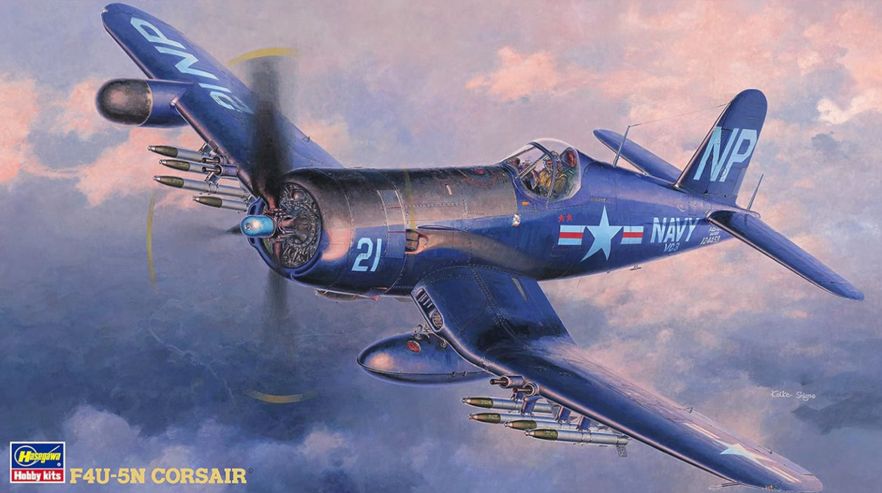 Hasegawa 9075 1/48 F4U-5N Corsair USN Fighter Model Aircraft Kit