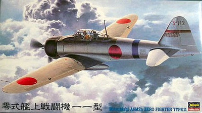 Hasegawa 9142 1/48 Mitsubishi A6M2a Zero Type11 Model Aircraft Kit