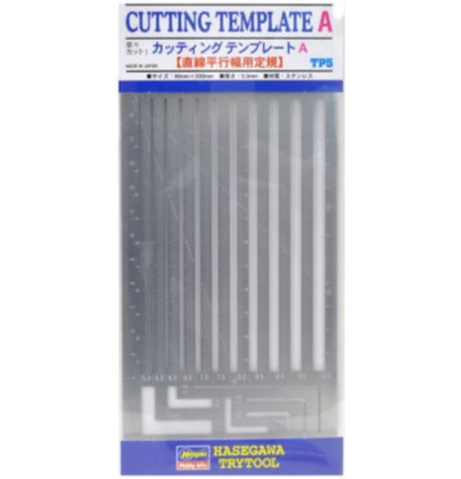 Hasegawa TP5 Trytool Cutting Template Set A (Straight Parallel Widths)