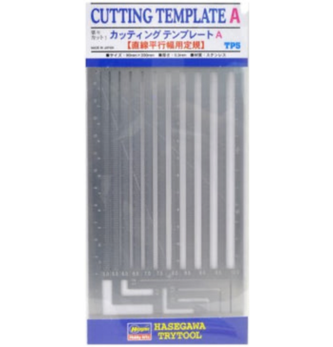 Hasegawa TP5 Trytool Cutting Template Set A (Straight Parallel Widths)