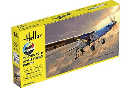Heller 35410 1/48 Pilatus PC-6 B2/H2 Turbo Porter Model Aircraft Starter Set Kit