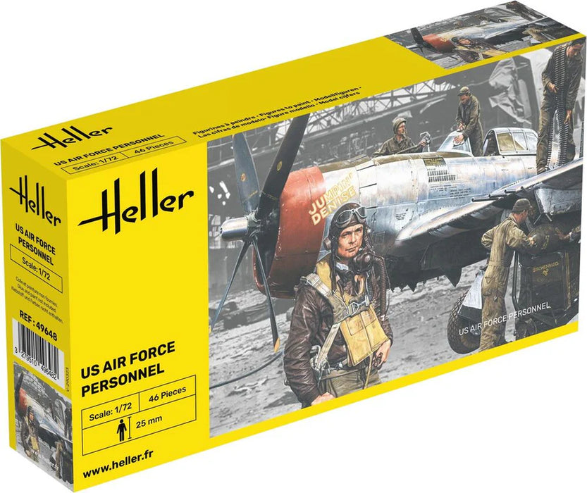 Heller 49648 1/72 WWII US Air Force Personnel Figures Model Kit