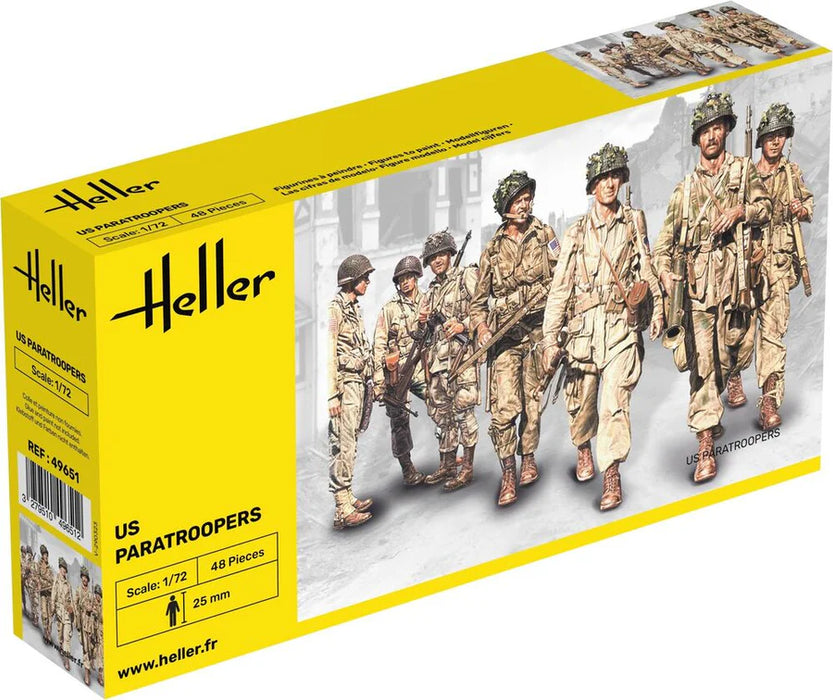 Heller 49651 1/72 WWII US Paratroopers Figures Model Kit