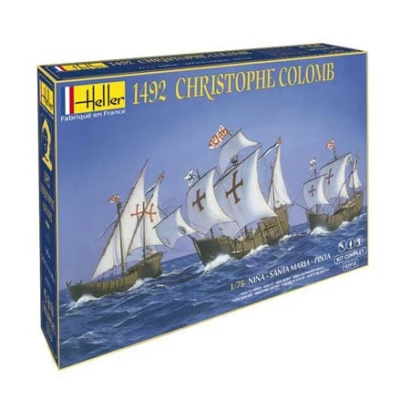 Heller 52910 1/75 1492 Christopher Columbus - Nina, Santa Maria, Pinta Model Ship Set Kit