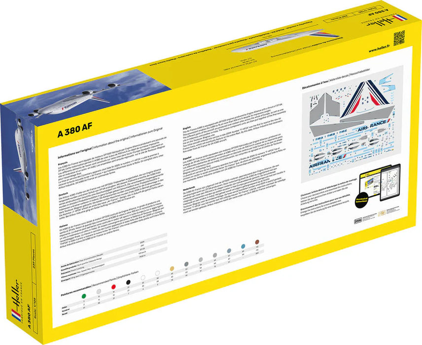 Heller 56436 1/125 Airbus A380 AF Model Aircraft Starter Set Kit
