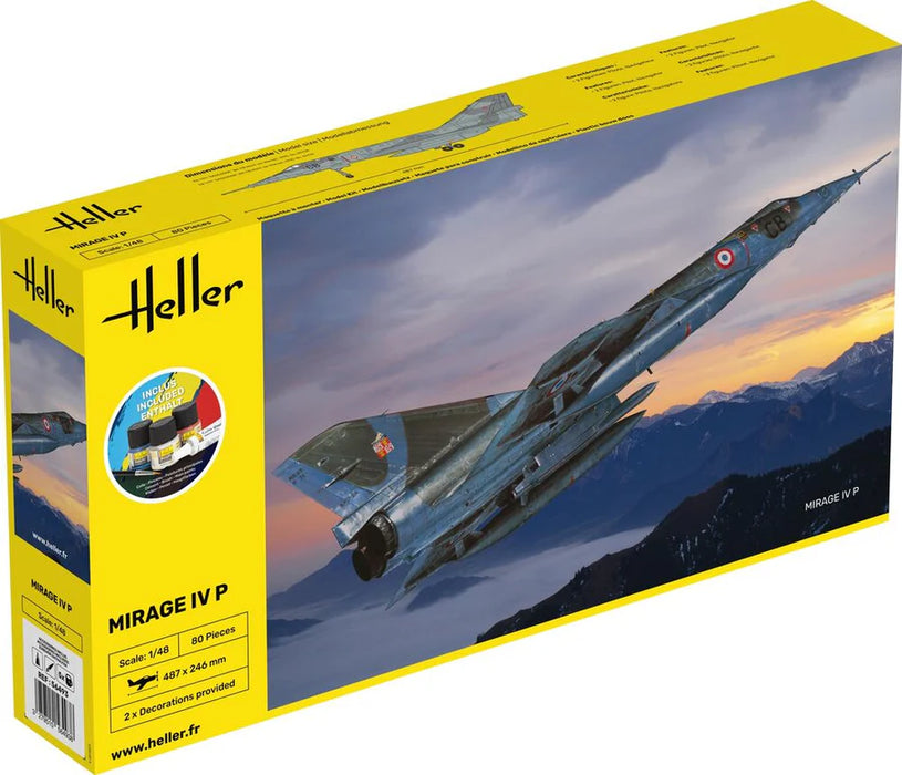 Heller 56493 1/48 Dassault Mirage IV P Model Aircraft Starter Set Kit