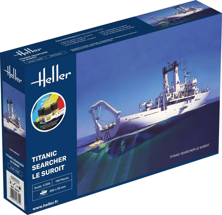 Heller 56615 1/200 Titanic Searcher Le Suroit Model Ship Starter Set Kit